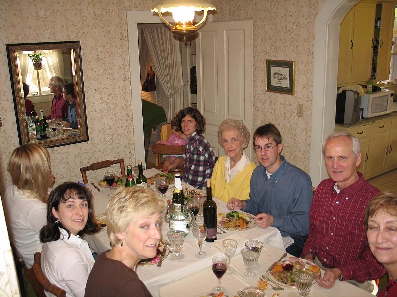 IMG_5994.JPG - the family at the last Thanksgiving dinner in the Trogdon Street house