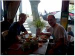 David and Doug enjoying lunch at Dick Hudson's pub