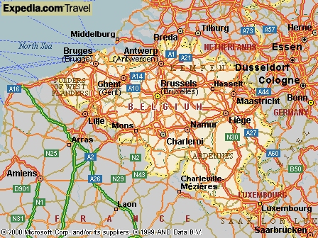 Map of Belgium